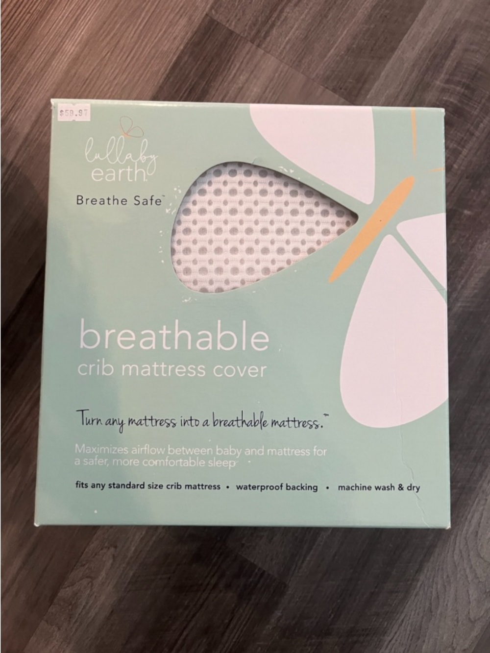Breathable Crib Mattress Cover — White